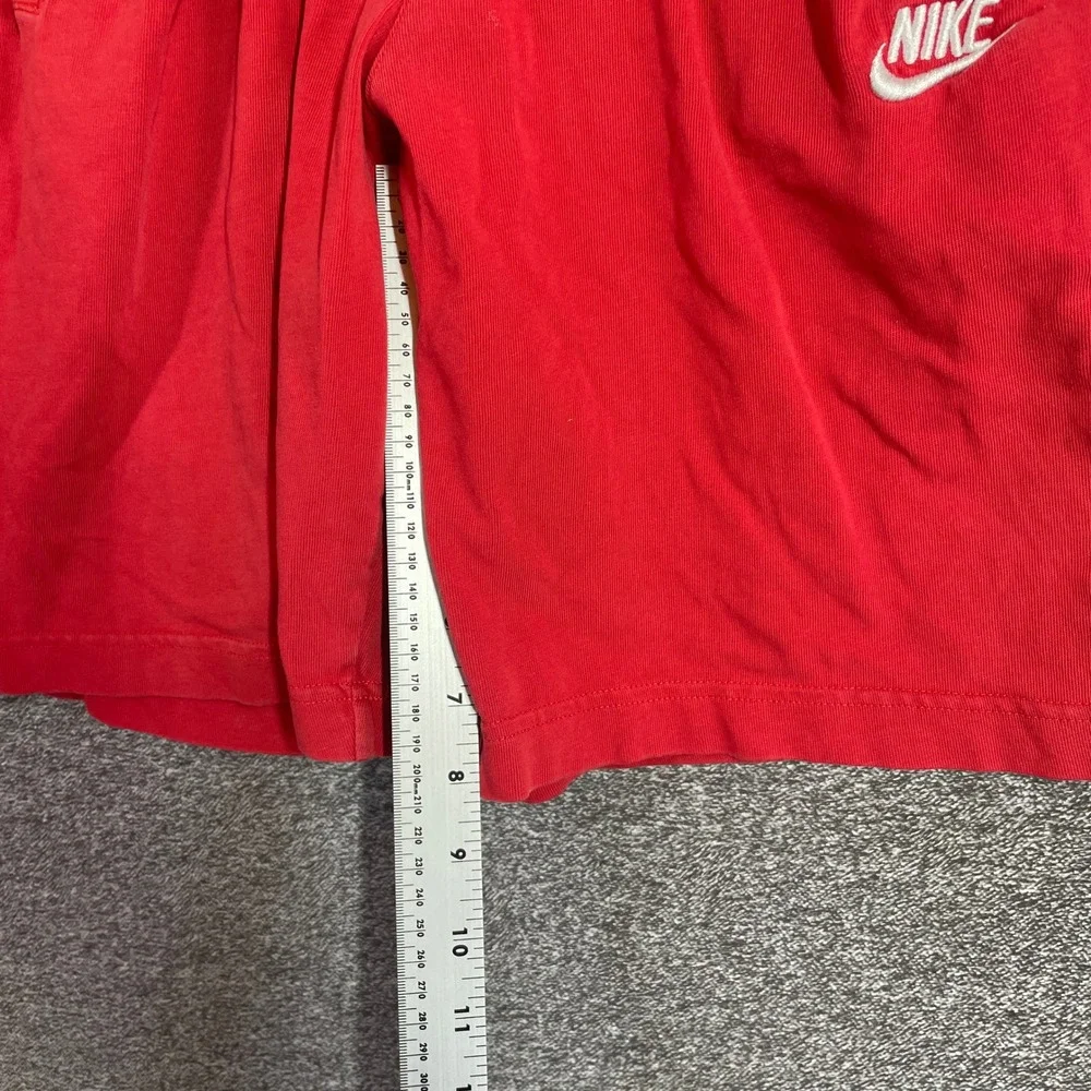 Nike Shorts Mens S Sportswear Jersey Red Cotton Drawstring Pockets